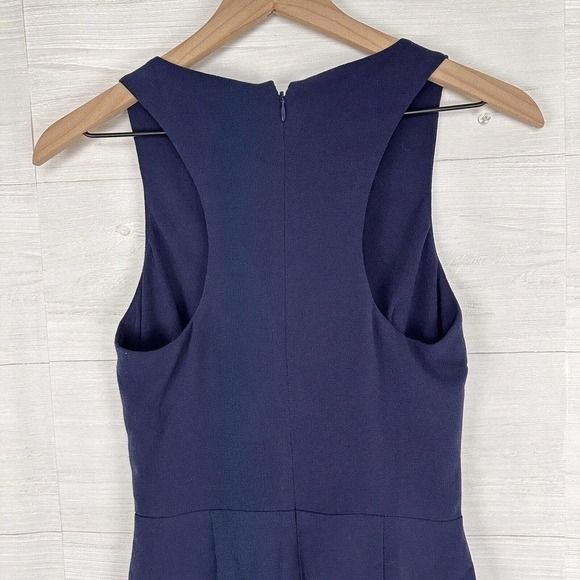 DRESS‎ the Population Ariel Maxi Wrap Dress Small Navy Blue Sleeveless V Neck - Picture 6 of 14